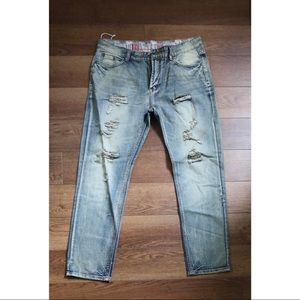 Distressed Slim Jeans Sz 40.
